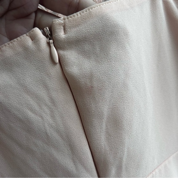 Lulu’s Light Peach Mini Dress Size Medium, Semi Formal, Lace, Sheer - Picture 4 of 9